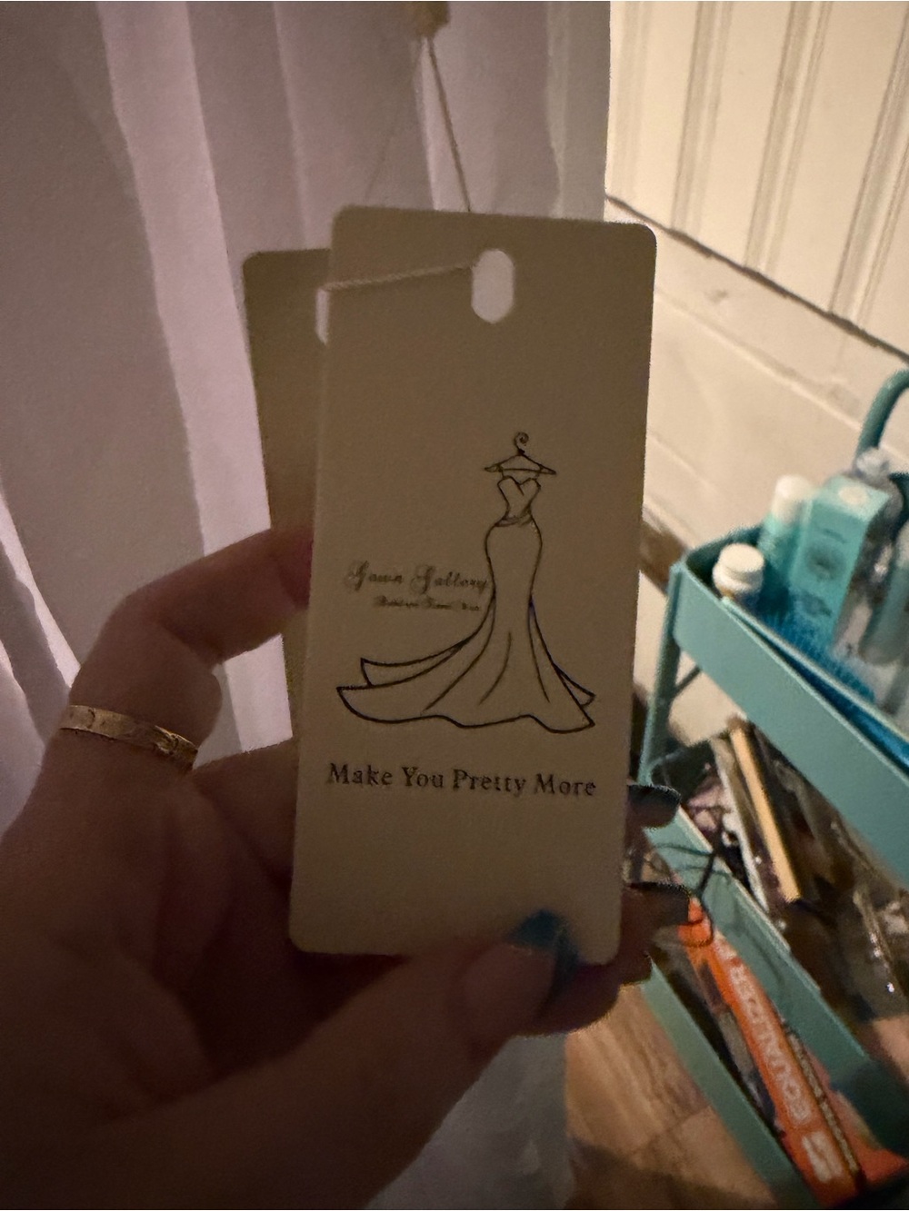 Cream Dress Graphic Phone Case - Unbranded